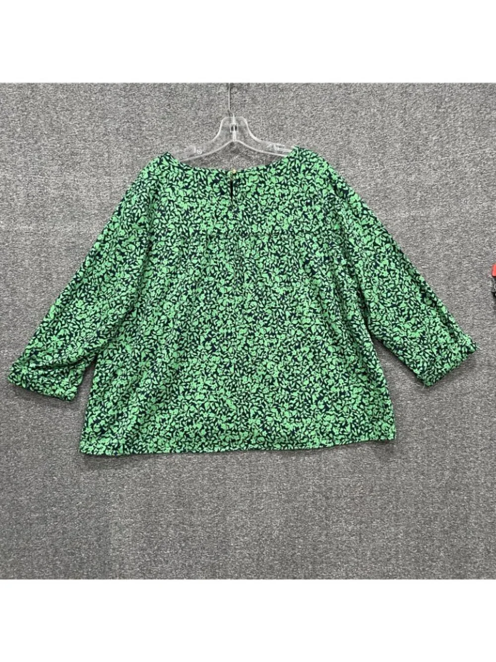 J Jill Gardenscape Top Womens Size XL Petite Blue Floral Flowy Printed A Line